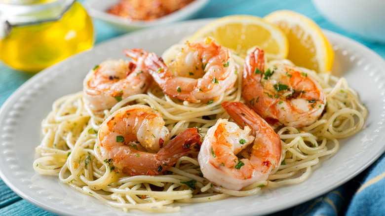 shrimp scampi with pasta