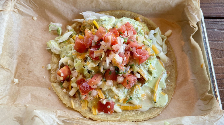 Fried avocado taco