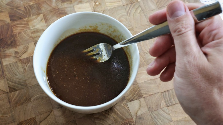 bowl of balsamic vinaigrette