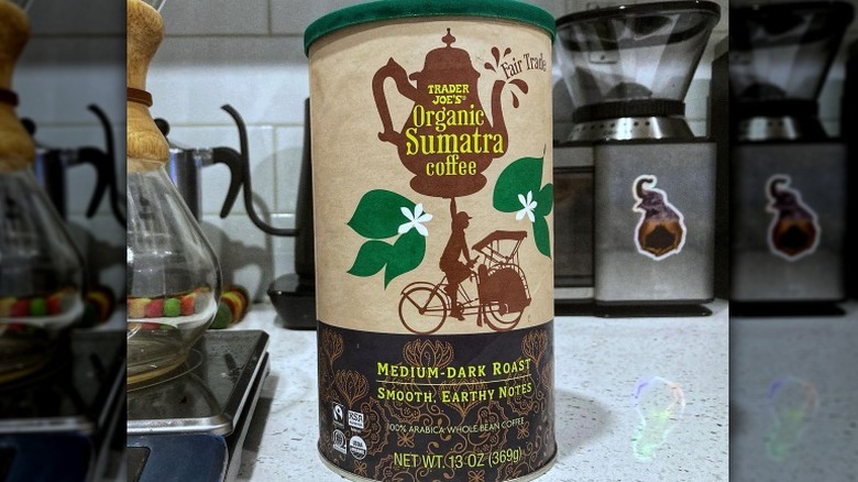 Can of Trader Joe's Organic Sumatra