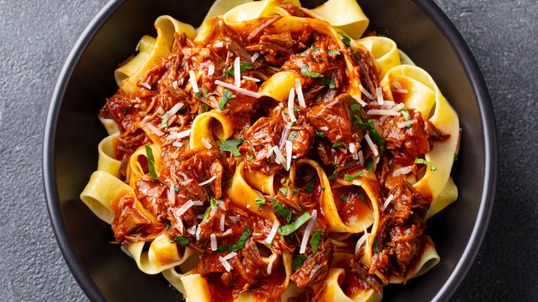 Pappardelle with beef ragu