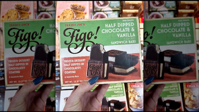 A box of Figo ice cream sandwiches from TJ's