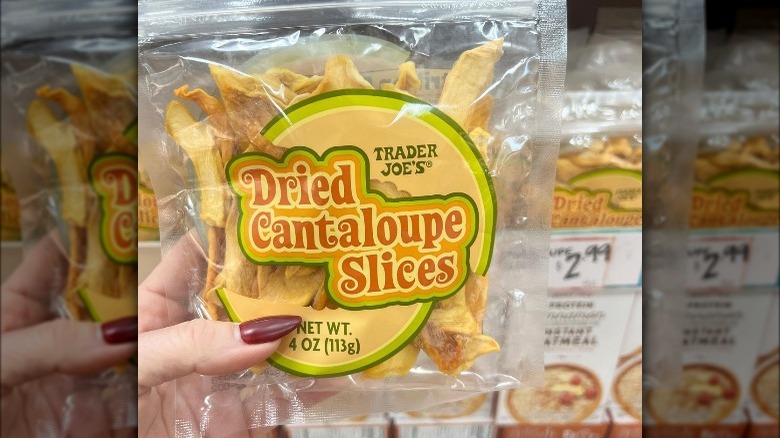 package of dried cantaloupe slices