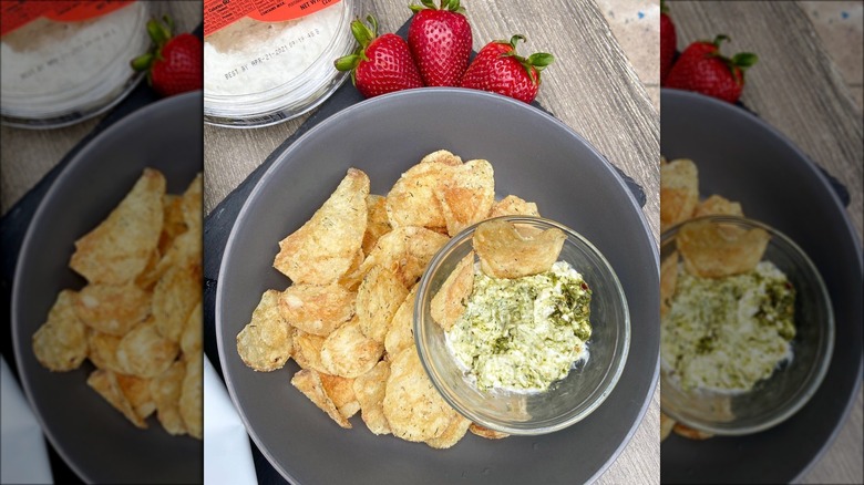 Trader Joe's Chips in a Pickle with dips