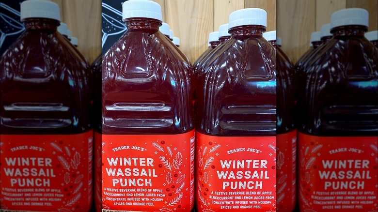 Wassail punch on brown shelves