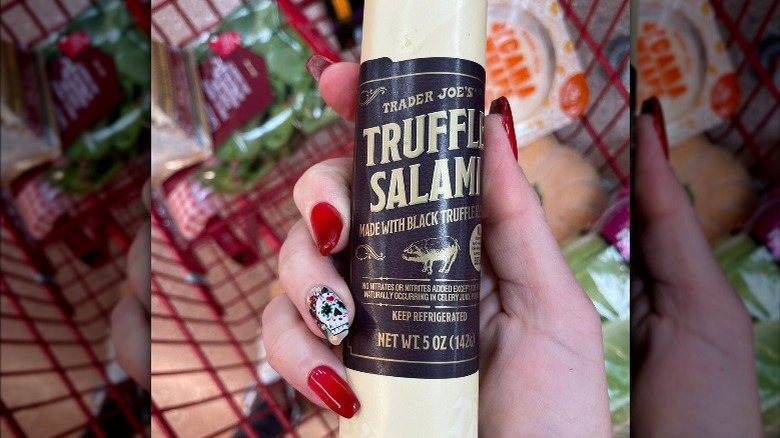 The Trader Joe's Truffle Salami with black truffles