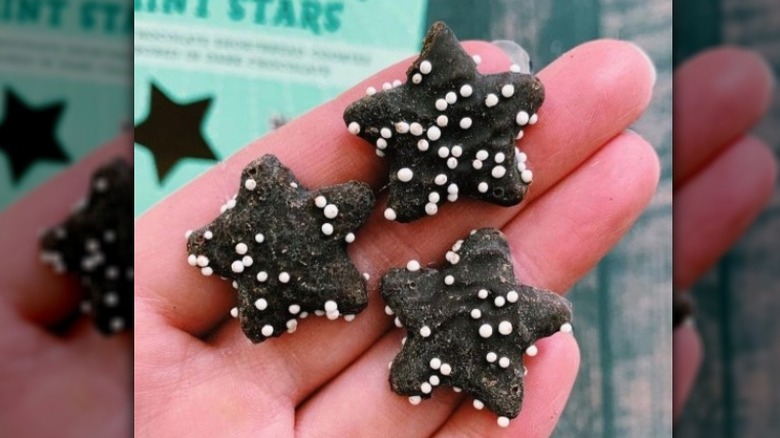 Star-shaped chocolate cookies