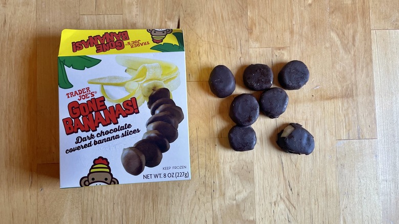 pieces of chocolate covered bananas