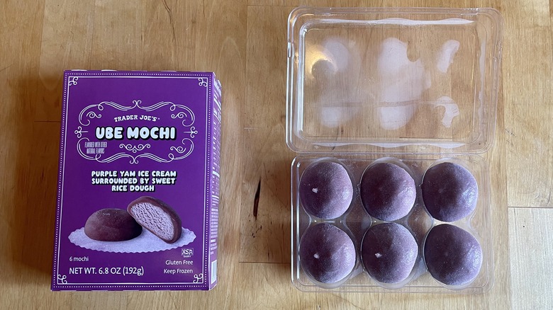 purple ube mochi