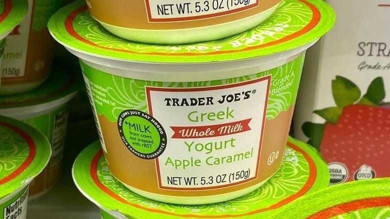 Trader Joe's Apple Caramel Greek Whole Milk Yogurt 