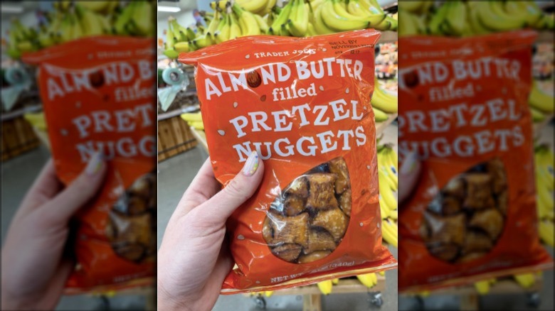 Almond butter pretzel bites at Trader Joe's