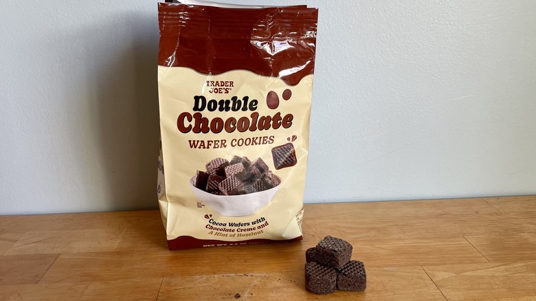 bag of chocolate wafer cookies