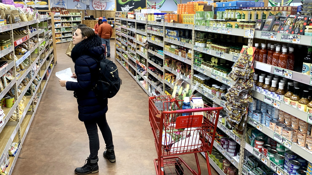 Shopper at Trader Joe's