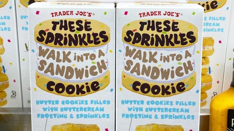 Trader Joe's These Sprinkles Walk Into a Sandwich Cookies