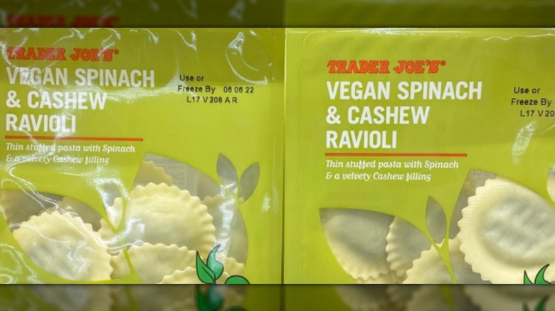 Trader Joe's Vegan Spinach & Cashew Ravioli