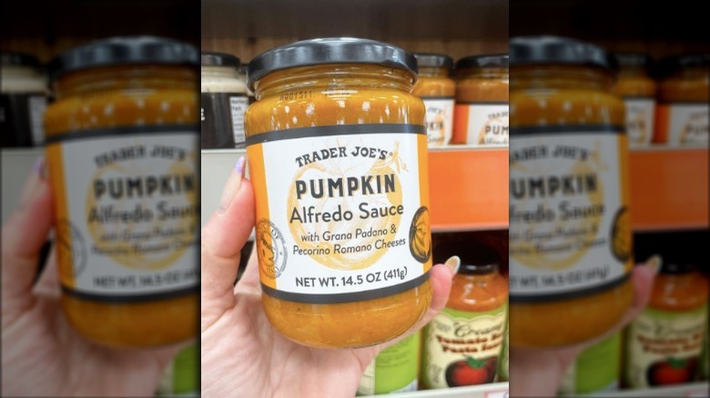 new Trader Joe's pumpkin alfredo sauce