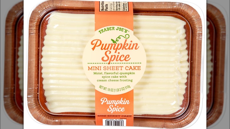 Trader Joe's pumpkin spice mini sheet cake