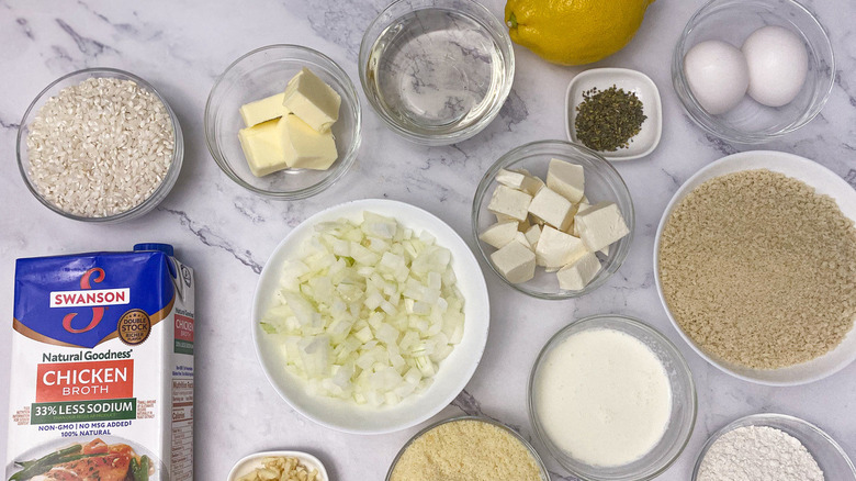 Ingredients for arancini