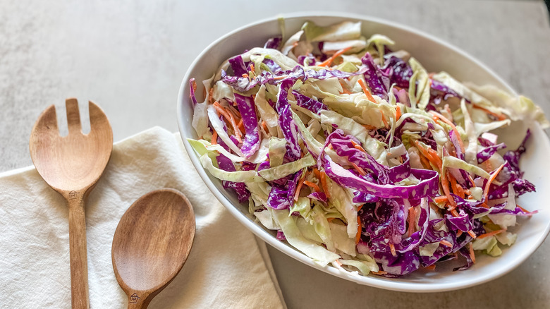 coleslaw in a bowl 