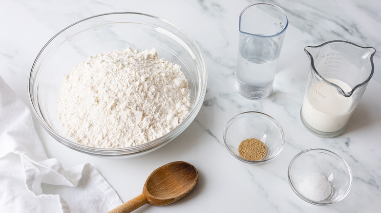 Traditional German Brotchen ingredients 