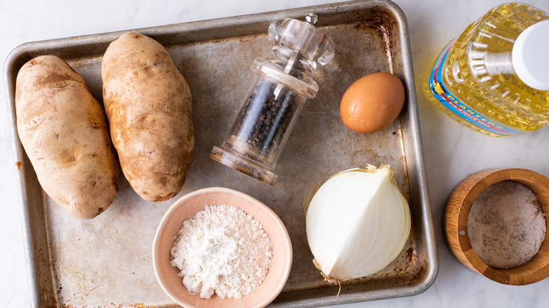 ingredients for potato latkes