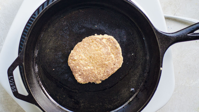 pancake in frying pan