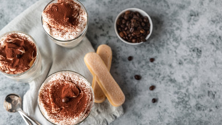 tiramisu with savoiardi cookies