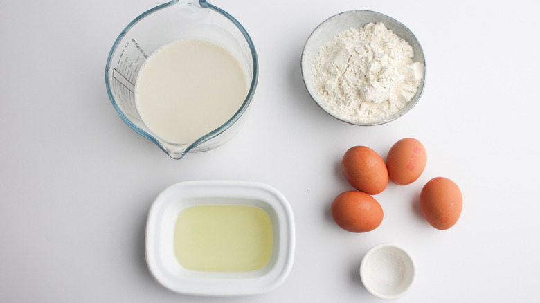 ingredients for Yorkshire pudding