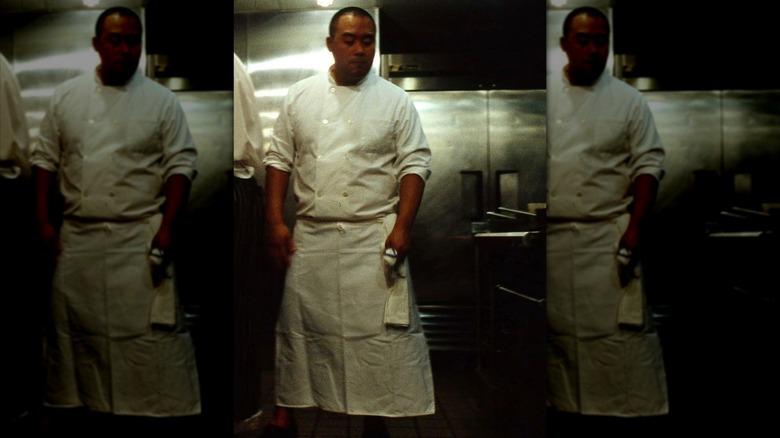 David Chang wearing chef whites