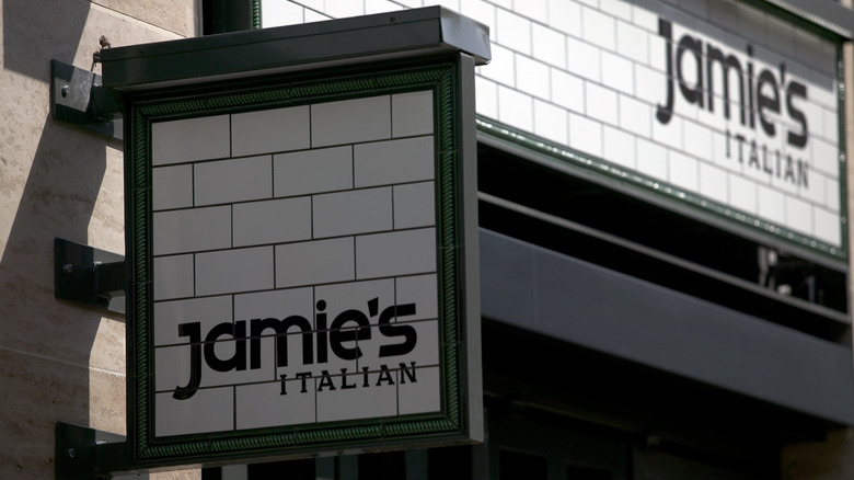 Jamie's Italian restaurant sign