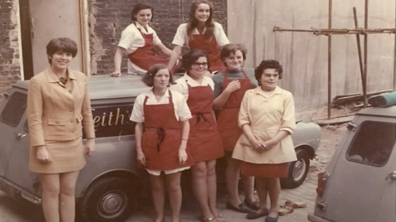 Prue Leith poses with all-girl catering company