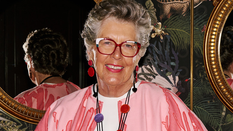 Dame Prue Leith poses with mirrors