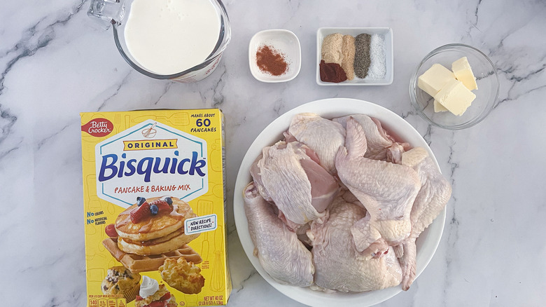 Ingredients on a counter