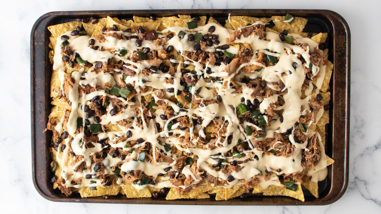 tortilla chips with toppings