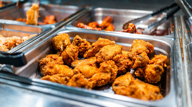 buffet of fried chicken