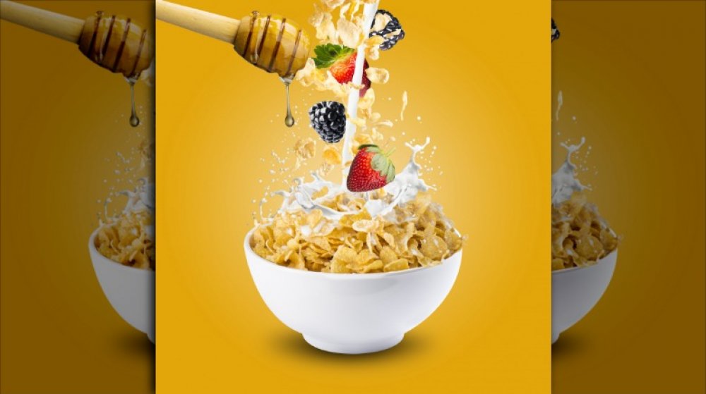 Honey Corn Flakes food branded