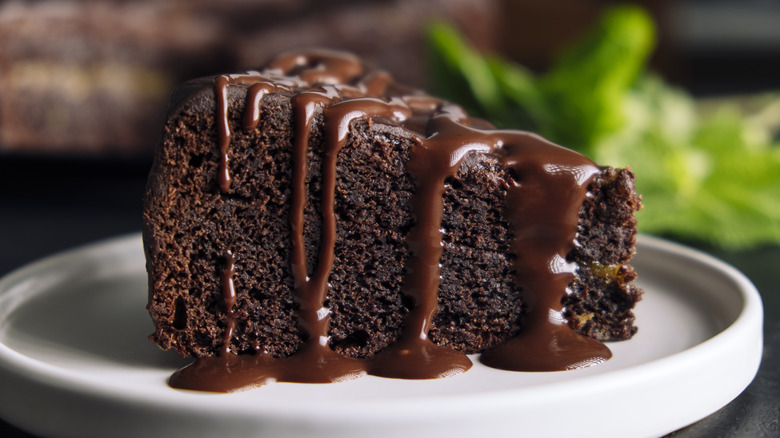 slice of chocolate cake