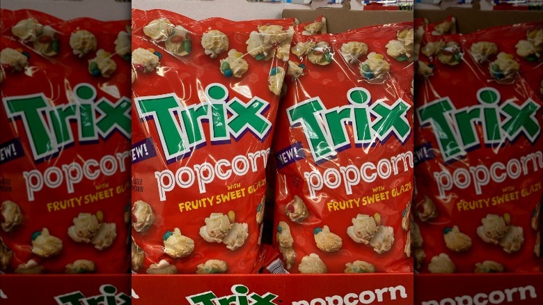 Bags of Trix Popcorn