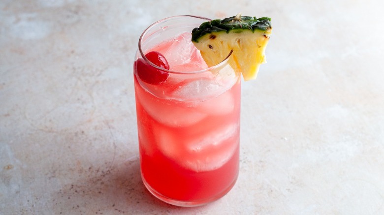 rum runner with pineapple garnish