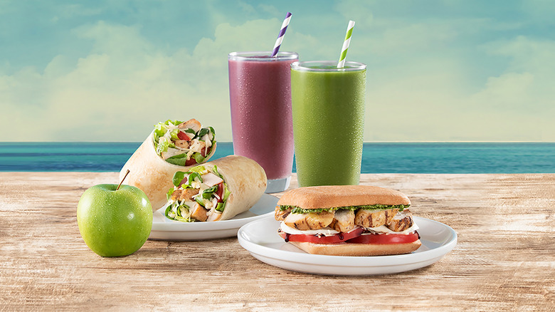 Tropical Smoothie Cafe smoothies and foods