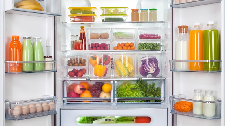 A well-stocked fridge