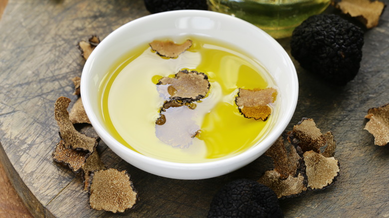 black truffles in oil