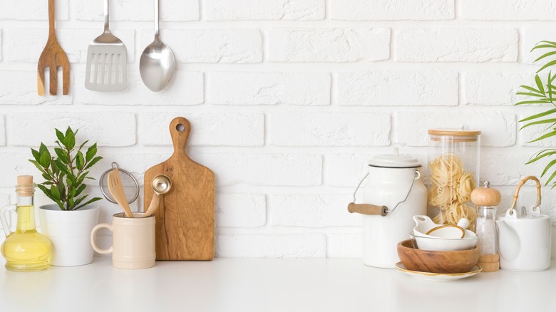 kitchen items on counter