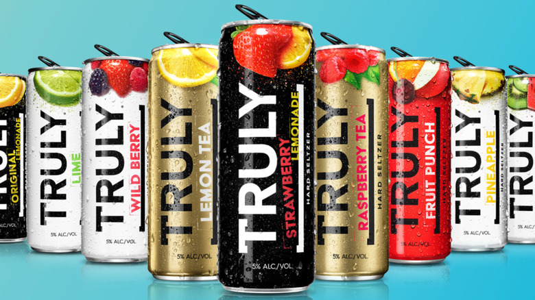 Many varieties of Truly Hard Seltzer