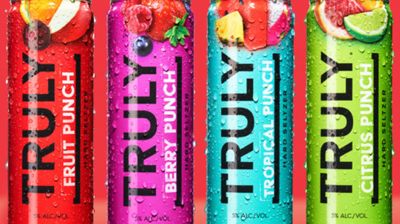 Cans of Truly Hard Seltzer Fruit Punch