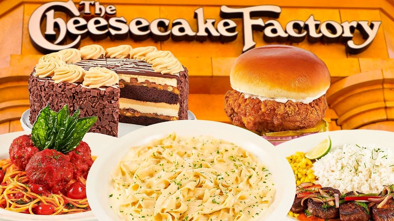 Assorted Cheesecake Factory dishes