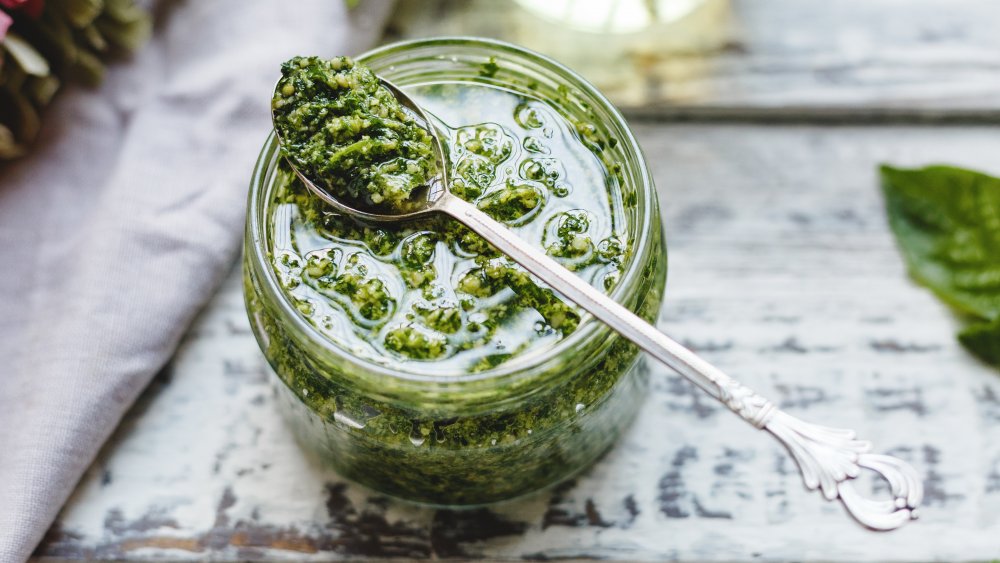 Jar of pesto