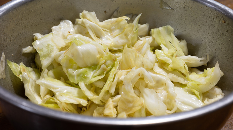 A bowl of seasoned Japanese cabbage