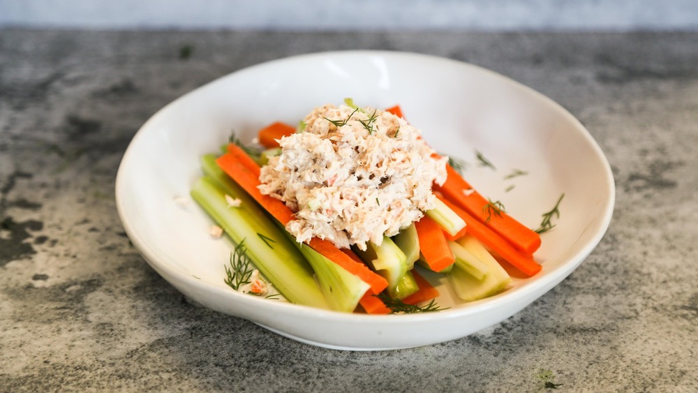 tuna salad plated