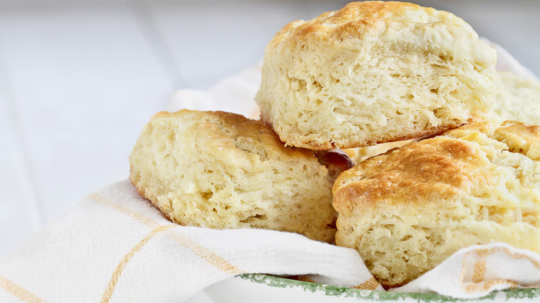 Buttermilk biscuits in basket